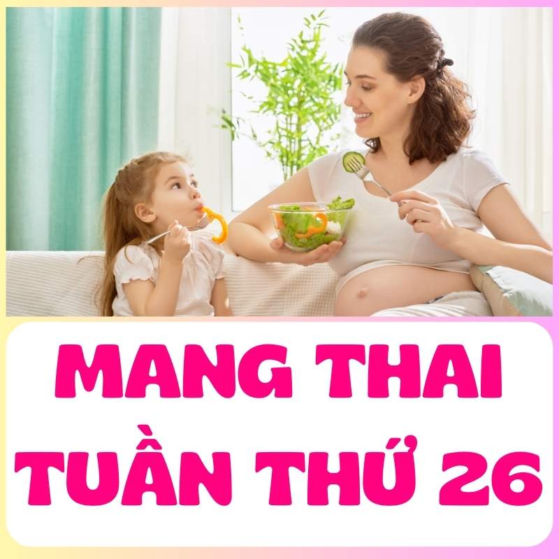 Mẹ bầu mang thai tuần 26 vui vẻ bên cạnh đứa con gái lớn của mình